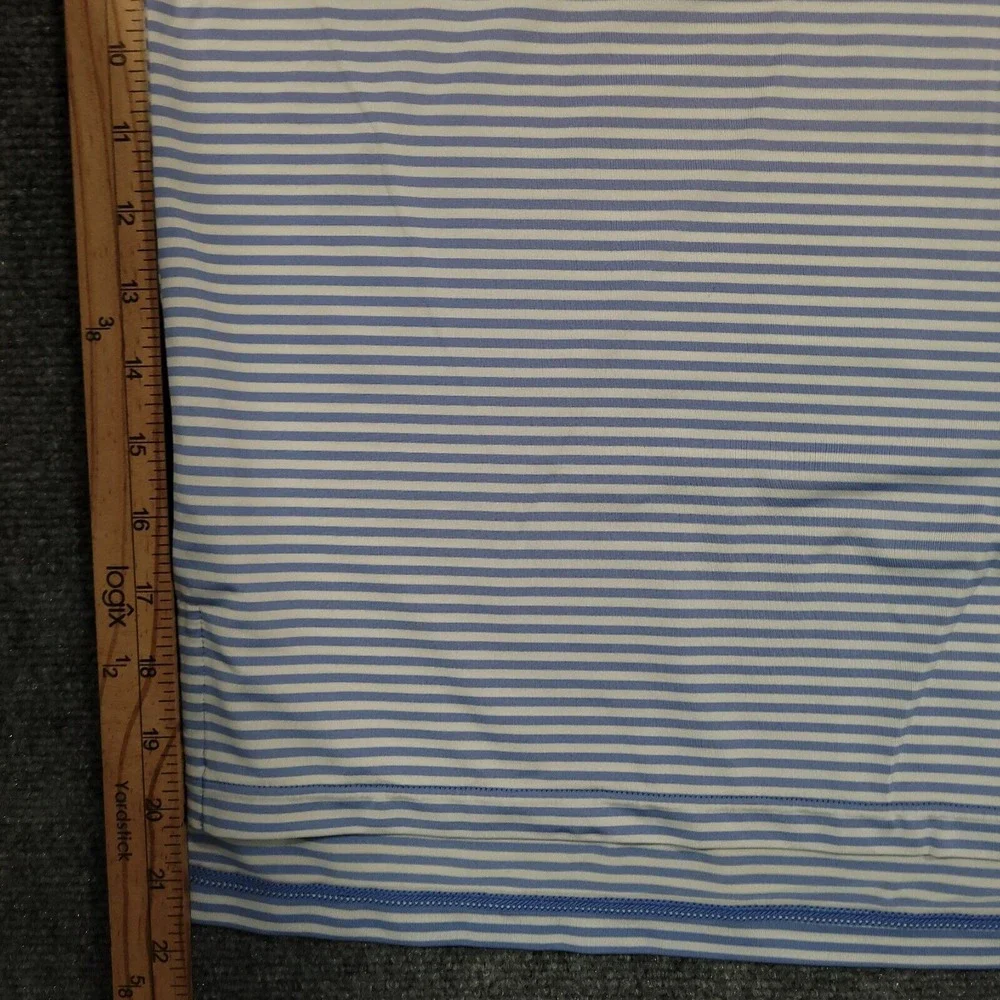 Rlx Polo Ralph Lauren Polo Shirt Mens M Blue Striped Performance‎ U.S  Sr Open